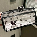 Black Double Layer Transparent Pencil Bag