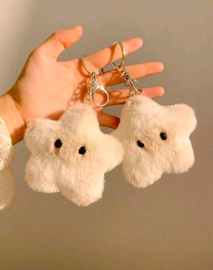 1pc White Star Lightweight Versatile Fashion Keychain