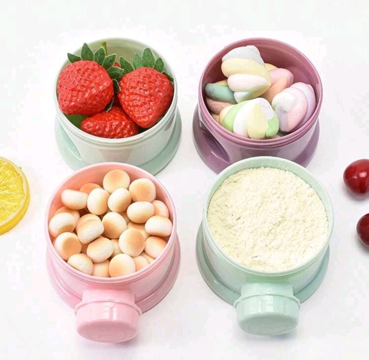 3/4-Layer Portable Formula Dispenser, Baby Milk Powder Container & Kids Snack Box