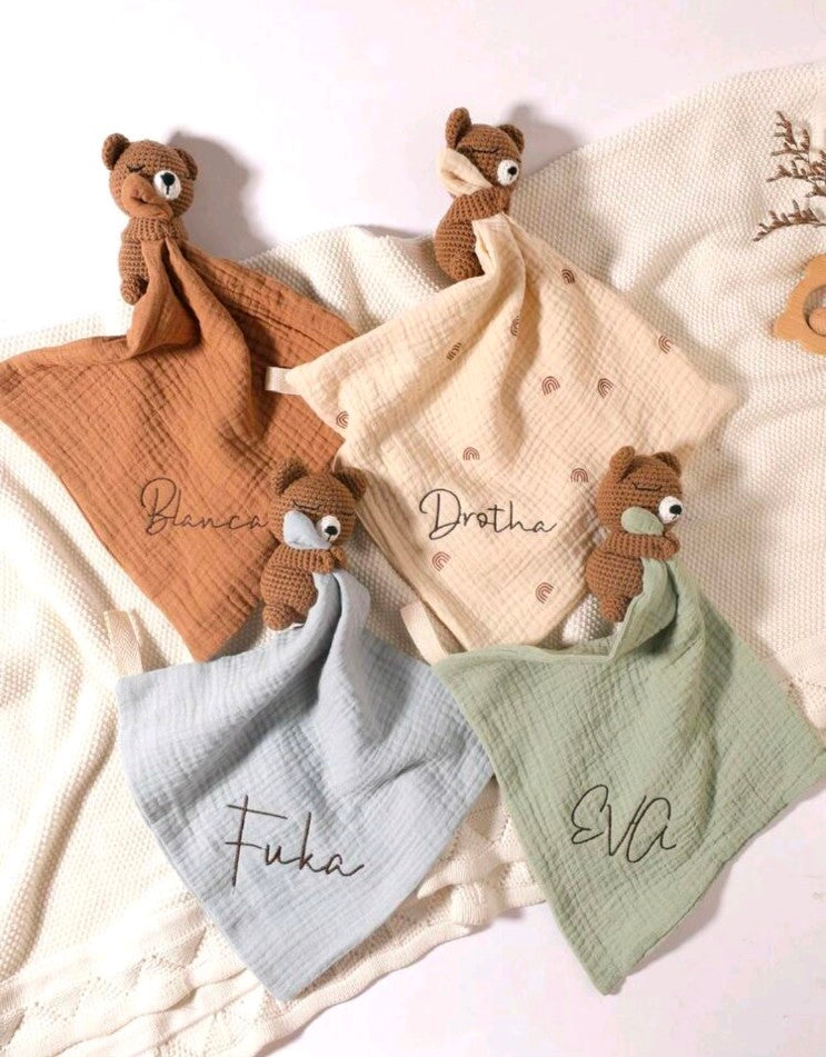 1pc Customized Embroidered Name  Rabbit face Towel
