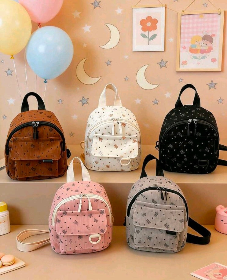 1 pc This Casual Style Zip-Up Top Backpack Features A Sweet Butterfly Print Design, With Comfortable Adjustable Shoulder Straps. It Can Meet Basic Storage Needs