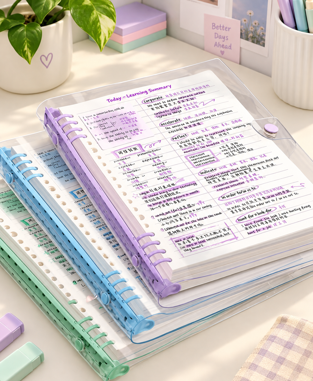 60-Pages A5 Clear Soft Leather Bulk Notebook,  WaterproofNotebook