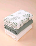 3pcs Cotton Muslin Swaddle Blankets, Unisex, Large 39.37 X47.24 Inches, Soft & Breathable, Suitable For Baby Boys & Girls