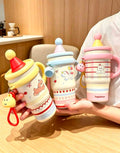 1pc 600ml/21oz Cute Cartoon Stainless Steel Vacuum Insulated Cup