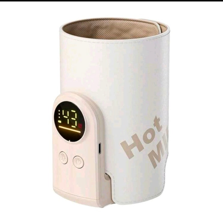 Portable Bottle Warmer For Travel, 6 Temperature Settings With Smart Control & Night Light, Fast Heating, 5-8H Warmth For Baby Feeding