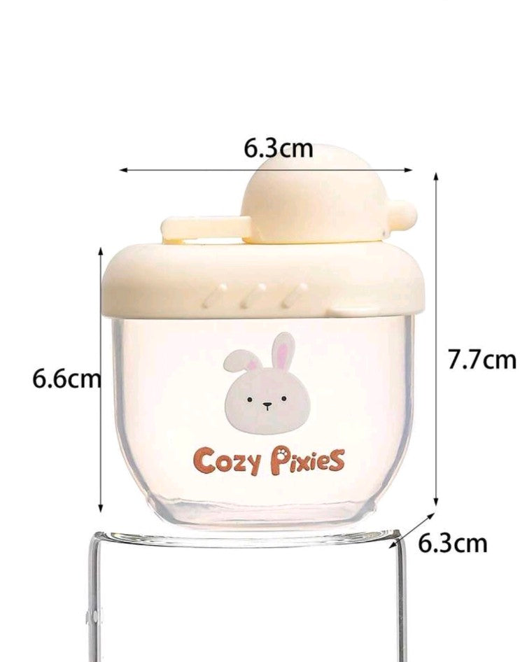 Cozy Pixies 3-Piece Baby Feeding Set: Milk Powder Boxes And Portion Containers With Cute Animal Patterns.