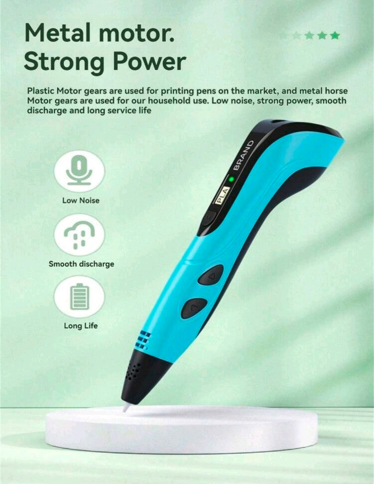 3D Drawing Pen, DIY Painting Printing Pen, 3D Graffiti, Type-C USB Interface, Batteryless