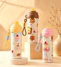 New Cone Ice Cream Insulated Cup, Stainless Steel Cartoon INS Water Cup, Sealed Leak-Proof With Straw, Unisex Student Portable Water Cup