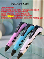 3D Drawing Pen, DIY Painting Printing Pen, 3D Graffiti, Type-C USB Interface, Batteryless