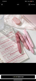 4pcs Fluorescent Highlighter Pens, Oblique Tip, Water-Based Ink, Quick-Drying