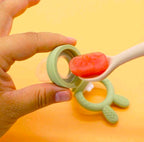 Rabbit Nibble Fruit & Vegetable Teethers Feeding Pacifier, Includes 3 Extra Replacement Bags In S, M, L Sizes, For Baby